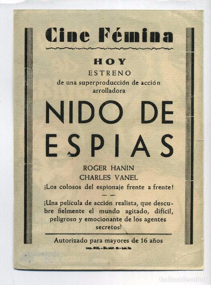Cine: NIDO DE ESPIAS, con Charles Vanel. C/I. - Foto 2