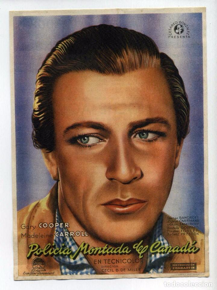 Cine: POLIC&Iacute;A MONTADA DEL CANAD&Aacute;, con Gary Cooper. C/I. - Foto 1