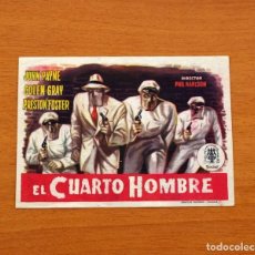 Cine: EL CUARTO HOMBRE - JOHN PAYNE, COLEN GRAY - GRÁFICAS VALENCIA - PUBLICIDAD, CINEMA GOYA, ALCOY