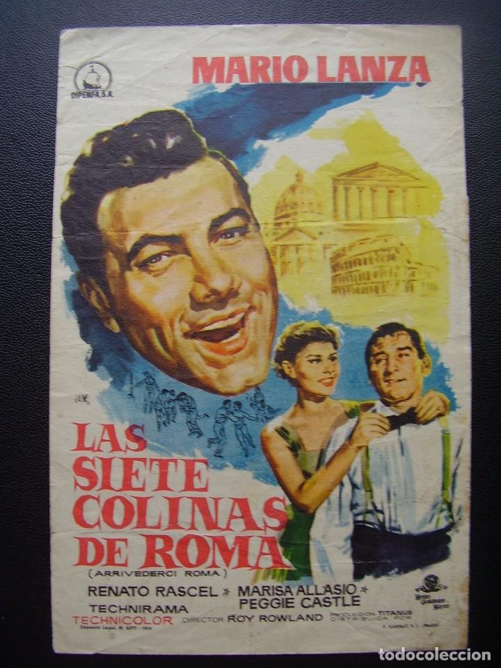  Flyers Publicitaires de films Anciens: LAS SIETE COLINAS DE ROMA, MARIO LANZA