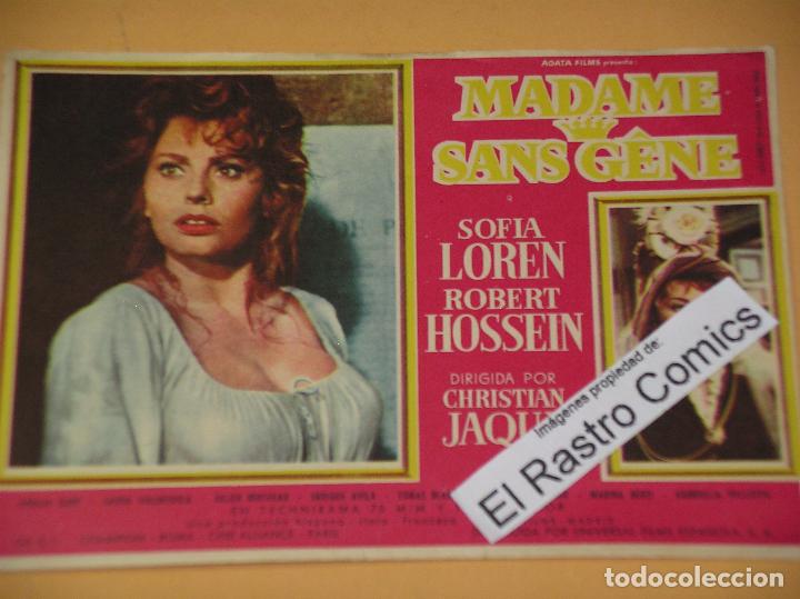 Cine: Madame Sans G&eacute;ne, Sof&iacute;a Loren, Robert Hossein, programa folleto de mano, ercom - Foto 1