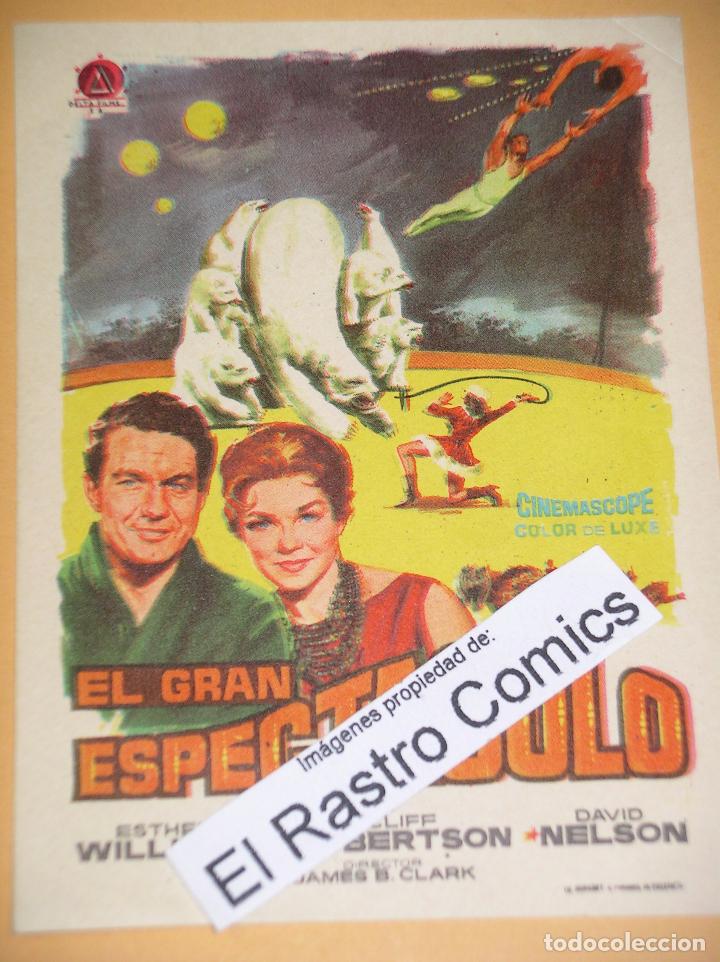 Cine: El gran espect&aacute;culo, Esther Williams, Cliff Robertson, programa folleto de mano, - Foto 1