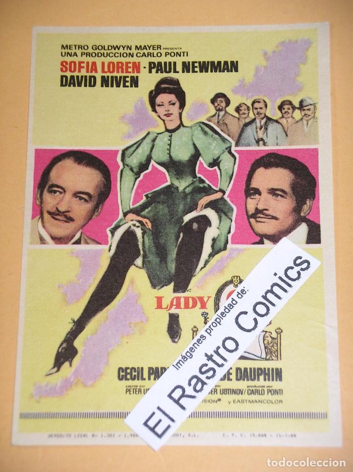 Cine: Lady L, Sof&iacute;a Loren, Paul Newman, programa folleto de mano, ercom - Foto 1