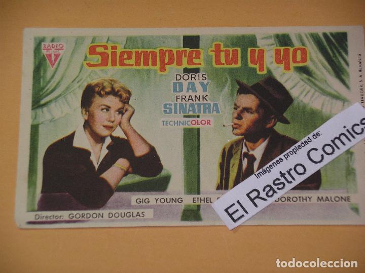 Cine: Siempre tu y yo, Doris Day, Frank Sinatra, programa folleto de mano, ercom - Foto 1