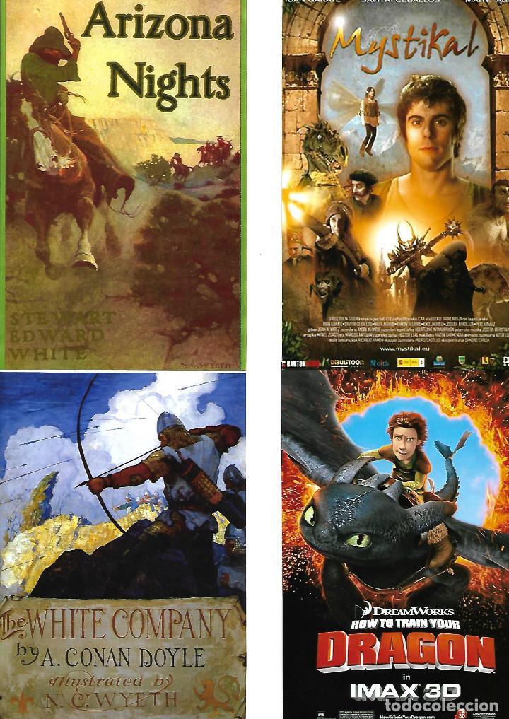 Cine: 4 TARJETAS DE MANO DE  CINE - Foto 1