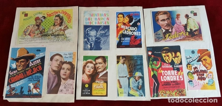 Cine: COLECCI&Oacute;N DE 1041 PROGRAMAS DE CINE. ESPA&Ntilde;A. A&Ntilde;OS 30-60. - Foto 7