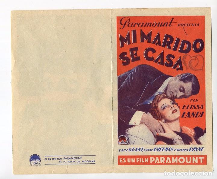 Cine: MI MARIDO SE CASA, con Cary Grant. S/I.