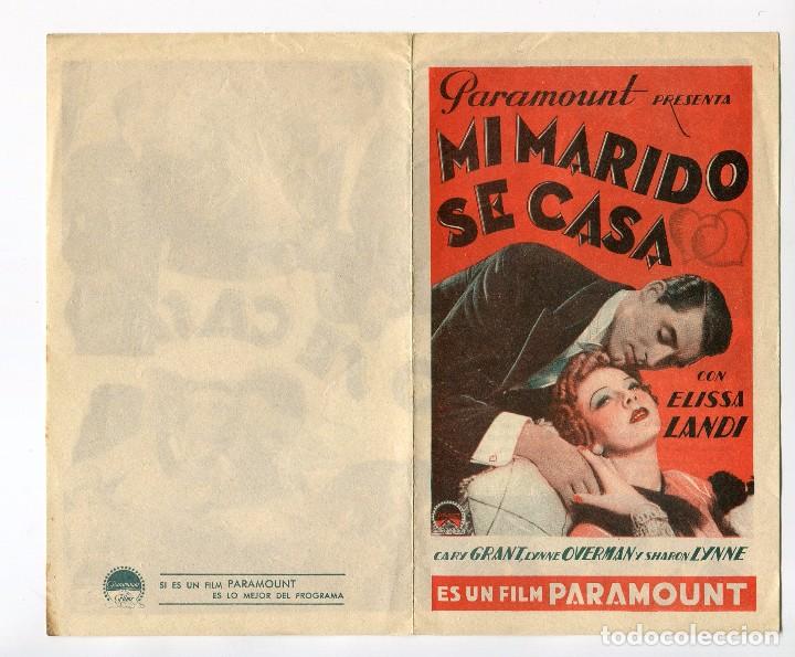 Cine: MI MARIDO SE CASA, con Cary Grant. S/I.
