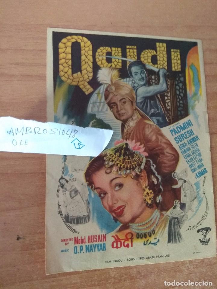  Flyers Publicitaires de films Anciens: programa de cine hindu editados en granada por la imprenta anel