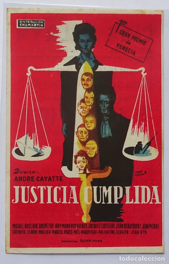 Cine: JUSTICIA CUMPLIDA, de Andre cayatte - Foto 1