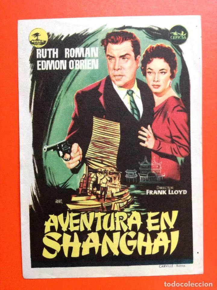 Kino: CINE PALAFOX ZARAGOZA-- FOLLETO DE MANO - AVENTURA EN SHANGHAI. CINE PALAFOX ZARAGOZA