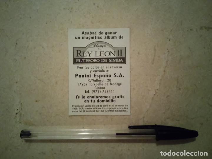Cine: FOLLETO ORIGINAL - EL REY LEON 2 - WALT DISNEY - PANINI CROMOS CUPON