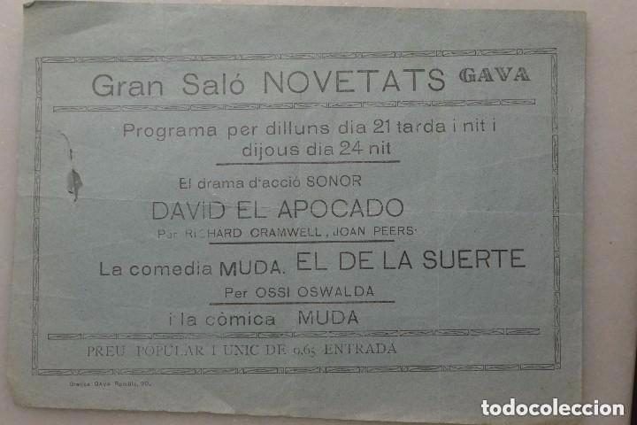 Kino: PROGRAMA FOLLETO CINE LOCAL DAVIS APOCADO- EL DIA DE LA SUERTE