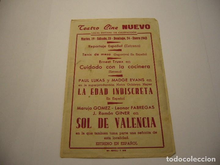 Cine: PROGRAMA SOL DE VALENCIA.- MARUJA GOMEZ - Foto 2