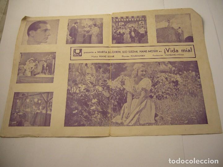 Cine: PROGRAMA DE CINE DOBLE - &iexcl; VIDA MIA ! / MARTA EGGERTH - U FILMS - A&Ntilde;O 1936 - Foto 2