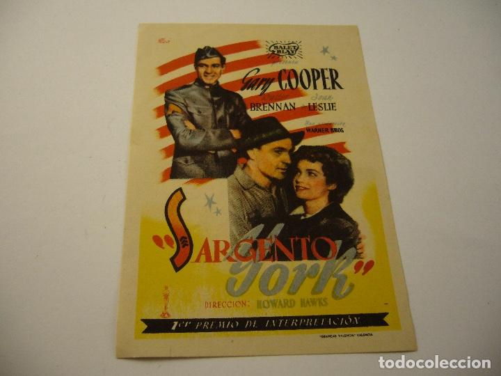 Cine: SARGENTO YORK, GARY COOPER, SIN PUBLICIDAD - Foto 1