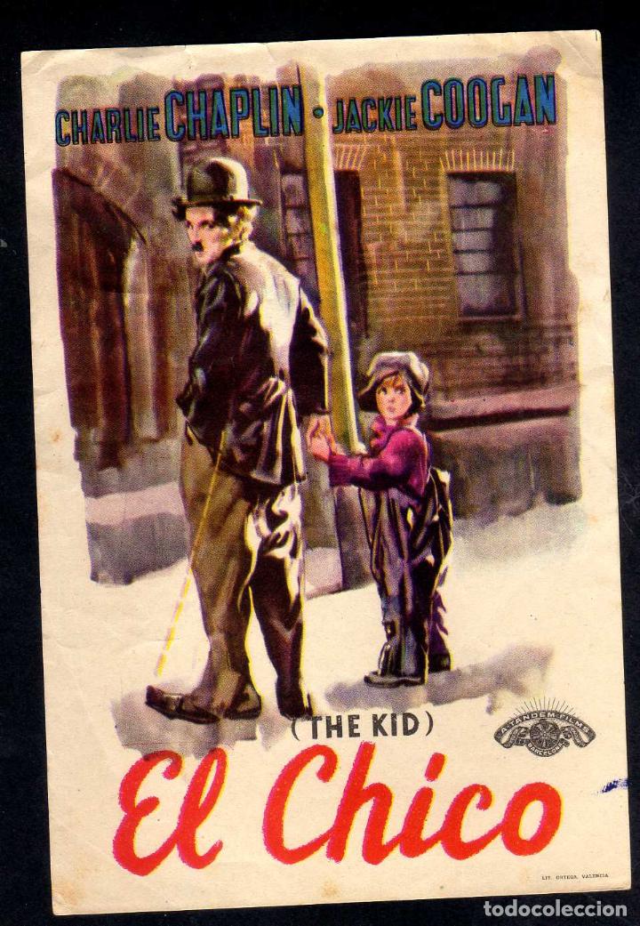 Cine: FOLLETO DE MANO: EL CHICO, CHARLIE CHAPLIN, JACKIE COOGAN - SIN PUBLICIDAD