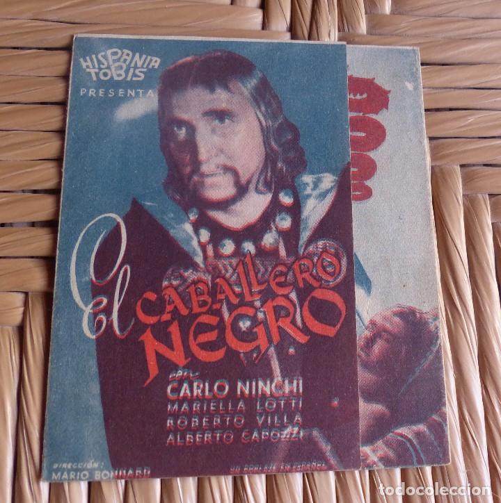 Cine: PROGRAMA DE MANO TRIPLE DE LA PEL&Iacute;CULA -EL CABALLERO NEGRO- ORIGINAL - Foto 1