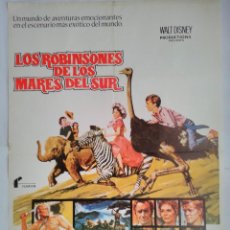 Cine: CARTEL CINE, LOS ROBINSONES DE LOS MARES DEL SUR, WALT DISNEY, 1979 POSTER ORIGINAL 100X70. Lote 101311259