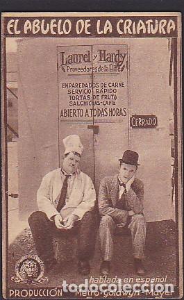 Cine: PROGRAMA DE MANO EL ABUELO DE LA CRIATURA LAUREL Y HARDY - Foto 1