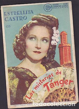 Cine: PROGRAMA DE MANO LOS MISTERIOS DE TANGER CON PUBLICIDAD - Foto 1