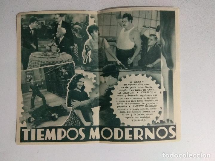 Cine: PROGRAMA DE CINE TIEMPOS MODERNOS, CHARLIE CHAPLIN, CHARLOT. Programa doble. 1936 - Foto 3