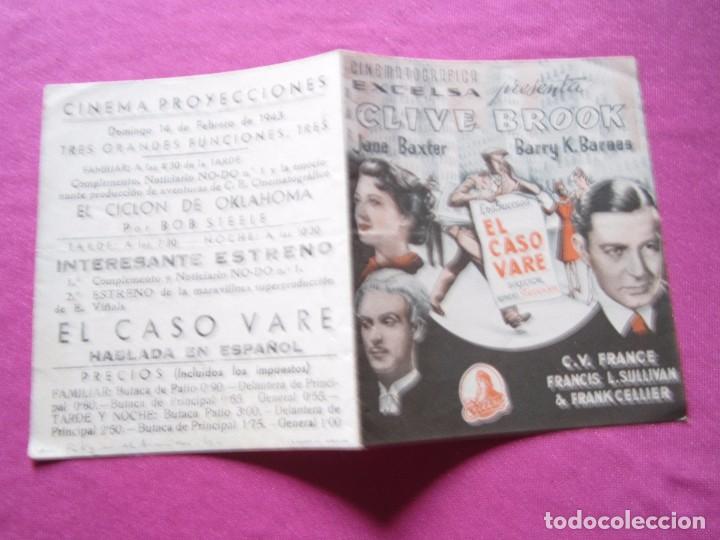 Cine: EL CASO VARE CLIVE BROOK PROGRAMA CINE DOBLE 1943. C16 - Foto 2