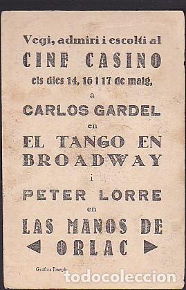 Cine: programa de mano el tango de boadway con publicidad trasera - Foto 2