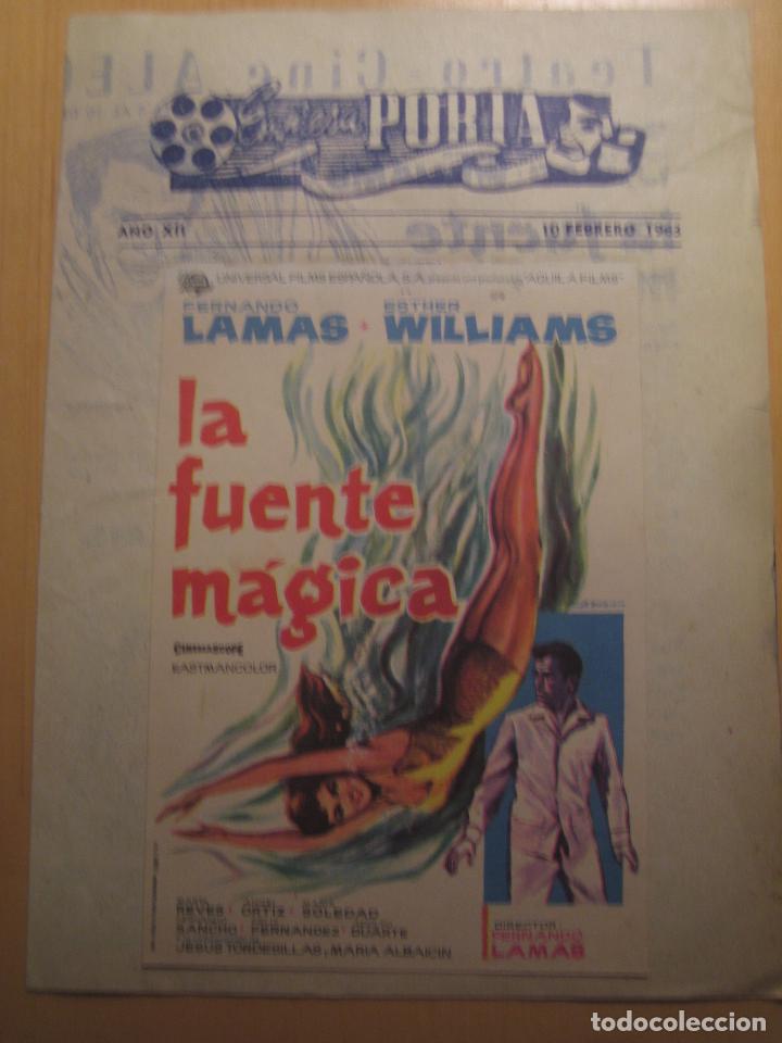 Cinema: la fuente magica esther williams folleto de mano local cines alegria y catalu&ntilde;a terrassa