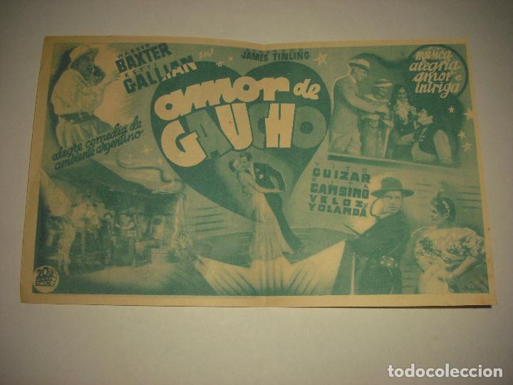 Cine: AMOR DE GAUCHO . PROGRAMA DOBLE SIN PUBLICIDAD - Foto 2