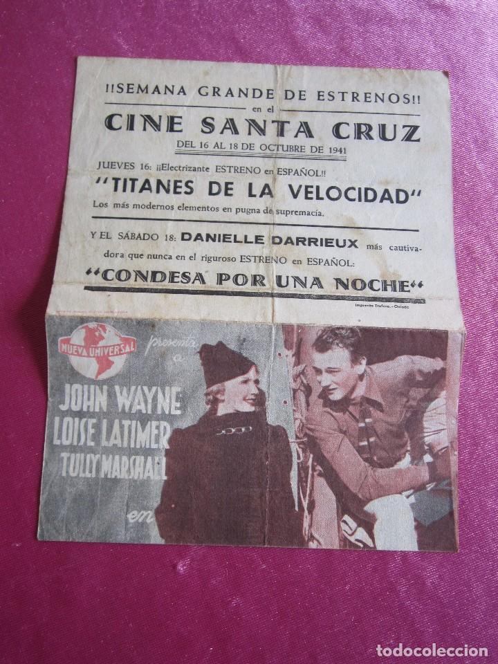 Cine: TITANES DE LA VELOCIDAD JOHN WAYNE PROGRAMA DE CINE DOBLE C16 - Foto 6