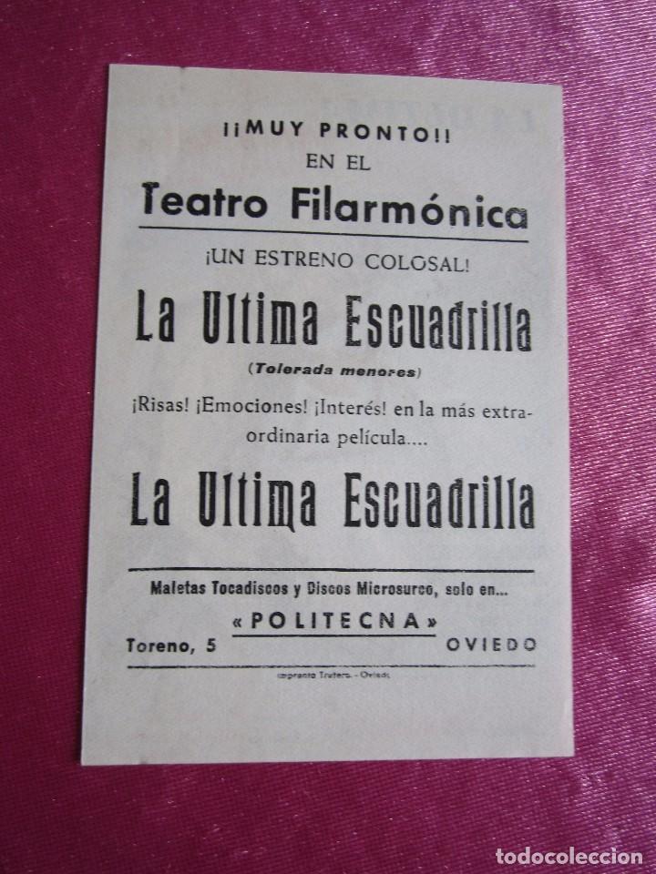 Cine: LA ULTIMA ESCUADRILLA  PROGRAMA DE CINE  EXCELENTE ESTADO DE PLANCHA . - Foto 4