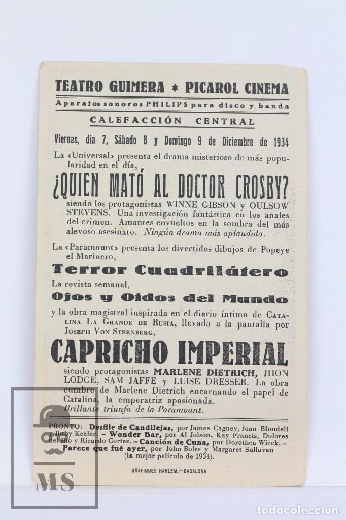 Cine: Programa de Cine Simple - Capricho Imperial / Jhon Lodge, Sam Jaffe - Paramount- 1934 - Foto 2