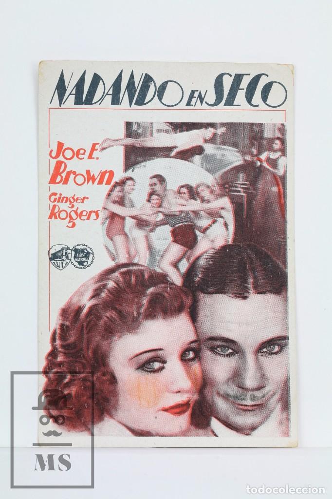 Cine: Programa de Cine Simple - Nadando En Seco / Joe E. Brown, Ginger Rogers - Warner Bros - A&ntilde;o 1934 - Foto 1