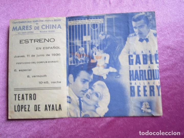 Cine: MARES DE CHINA CLARK GABLE PROGRAMA DE CINE DOBLE A&Ntilde;O 1936 C2 6 - Foto 3