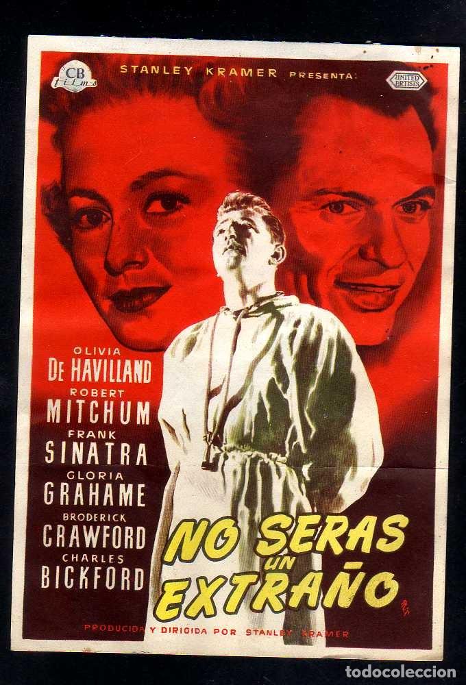 Cine: FOLLETO DE MANO: No seras un Extra&ntilde;o - Olivia De Havilland, Robert Mitchum - sin publicidad