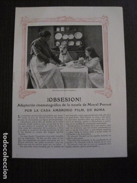  Flyers Publicitaires de films Anciens: OBSESION - AMBROSIO FILM - VER FOTOS - (C-4040)