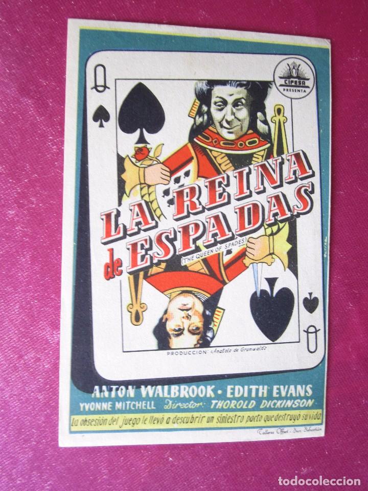 Cine: LA REINA DE ESPADAS PROGRAMA DE CINE EXCELENTE ESTADO C2 - Foto 1