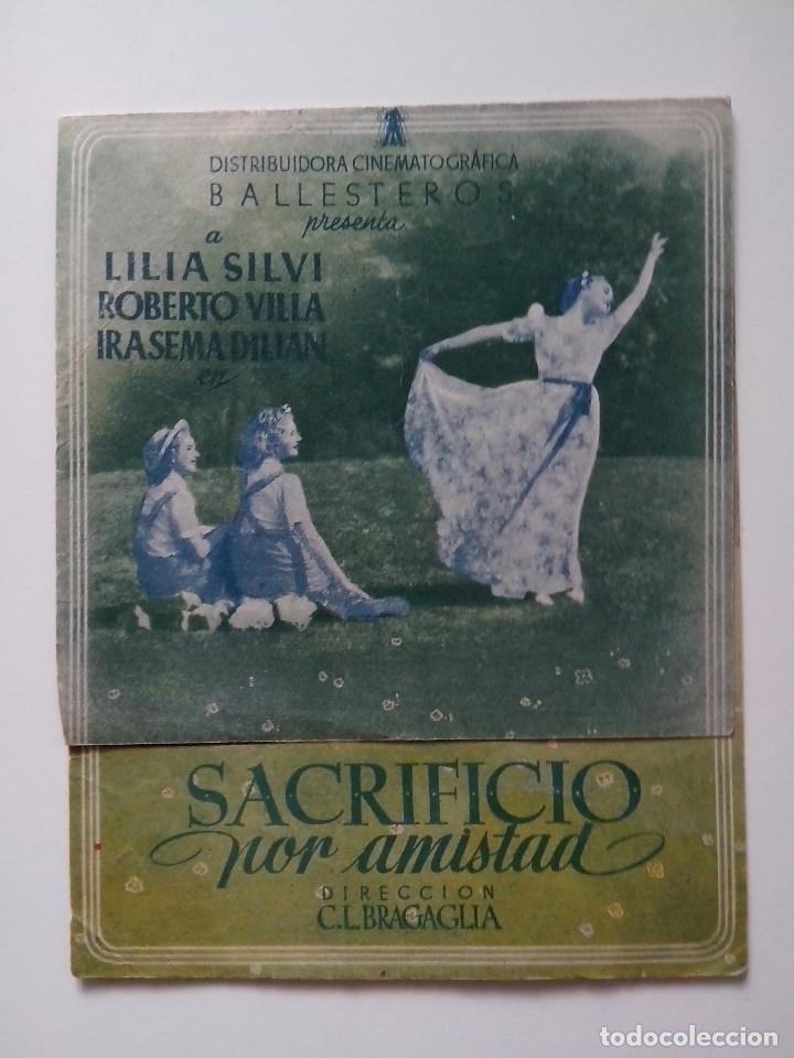 Kino: PROGRAMA DE MANO,FOLLETO CINE DOBLE ORIGINAL, SACRIFICIO POR AMISTAD