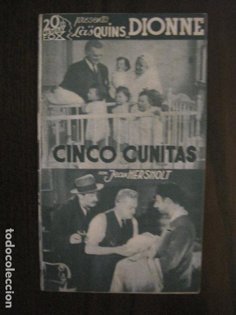  Foglietti di film di film antichi di cinema: CINCO CUNITAS - TARJETA - CINE ASTORIA Y MARYLAND  - (C-4049)