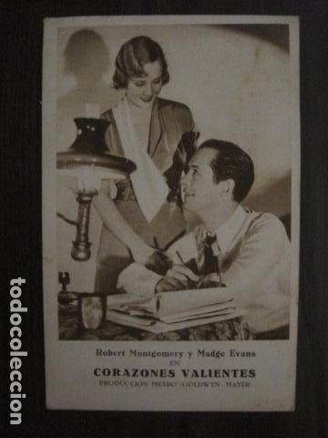  Foglietti di film di film antichi di cinema: CORAZONES VALIENTES - ROBERT MONTGOMERY  - TARJETA - VER FOTOS - (C-4053)