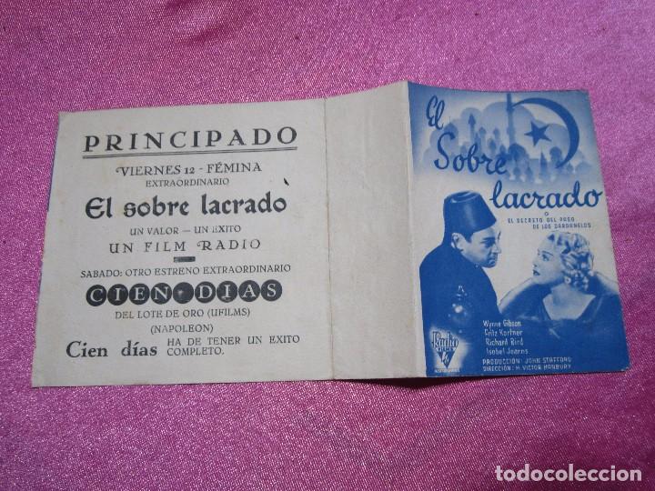 Cine: EL SOBRE LACRADO PROGRAMA DE CINE DOBLE WYNNE GIBSON C2 - Foto 7