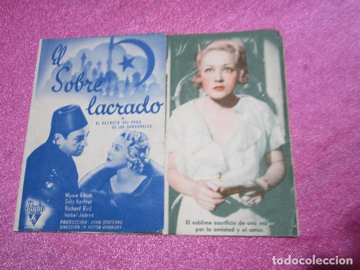 Cine: EL SOBRE LACRADO PROGRAMA DE CINE DOBLE WYNNE GIBSON C2 - Foto 1