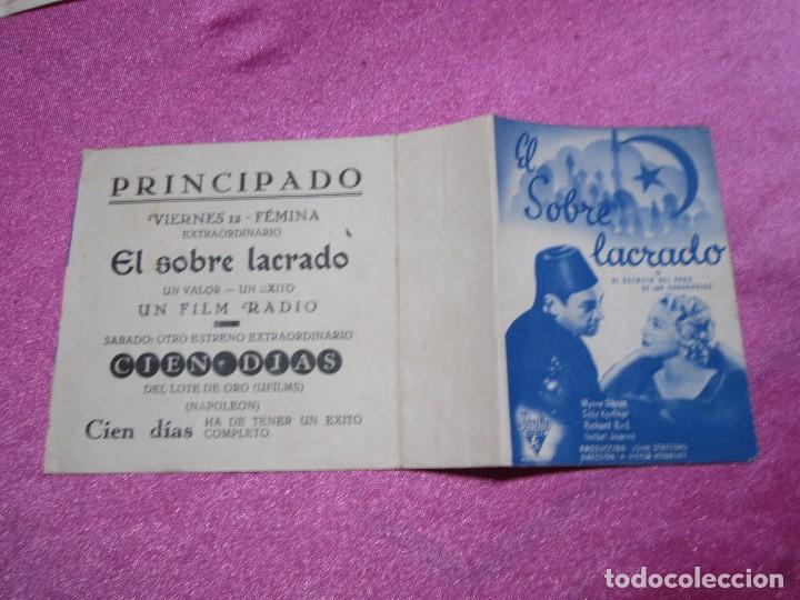 Cine: EL SOBRE LACRADO PROGRAMA DE CINE DOBLE WYNNE GIBSON C2 - Foto 6