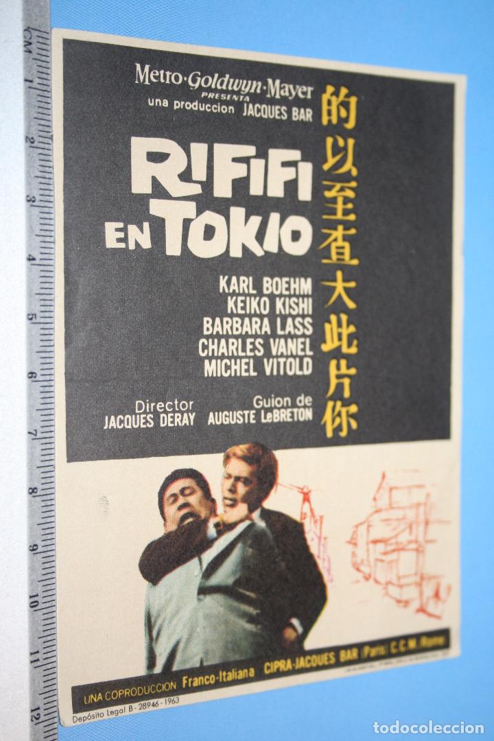Cinema: RIFIFI EN TOKYO  (Jacques Deray) *** ANTIGUO FOLLETO CINE NEGRO / AVENTURA *** A&ntilde;O 1963