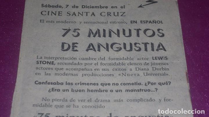 Cine: 75 MINUTOS DE ANGUSTIA LEWIS STONE PROGRAMA DE CINE DOBLE C2 - Foto 5