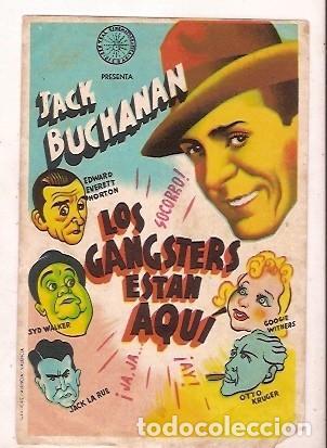 Cine: PROGRAMA CINE LOS GANGSTERS ESTAN AQUI JACK BUCHANAN - Foto 1