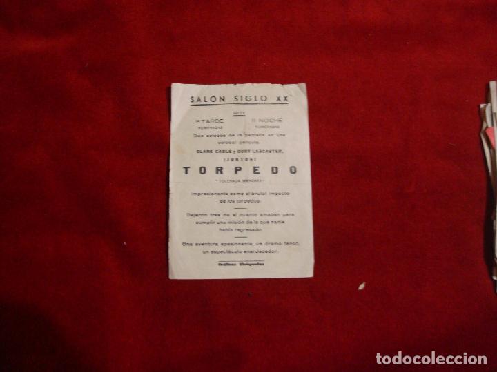 Cine: torpedo con burt lancaster y clark gable con publicidad - Foto 2