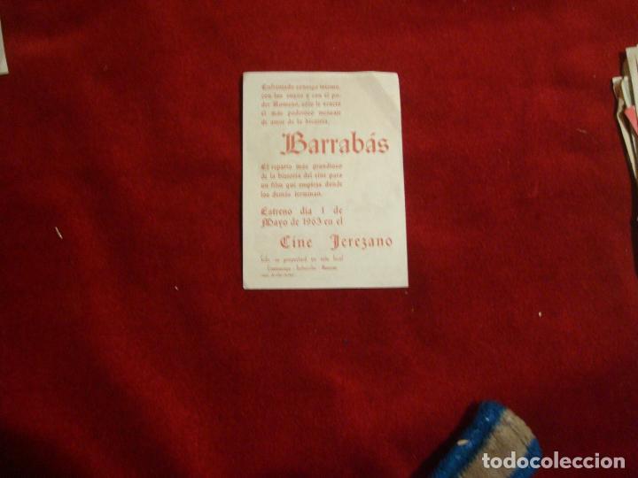 Cine: barrabas con publicidad 1963 - Foto 2