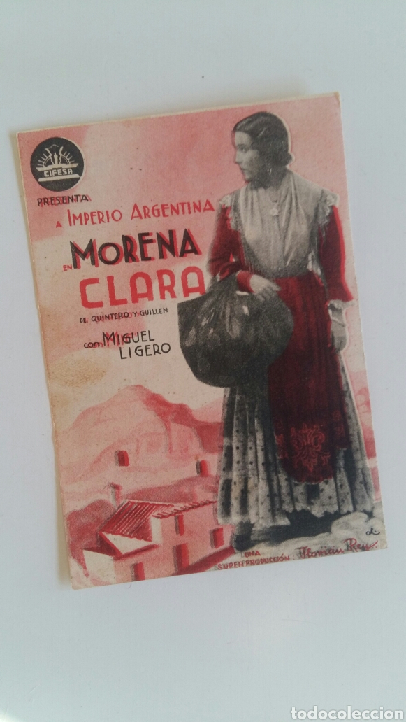 Cine: (Sevilla) Programa Mano - MORENA CLARA. Cine Imperio Argentina - Foto 1